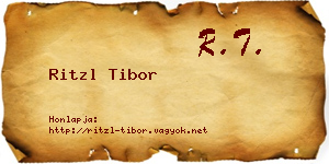 Ritzl Tibor névjegykártya